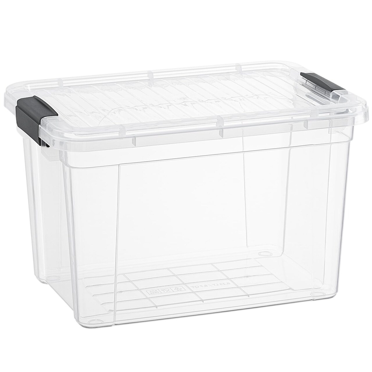 Superio Clear Storage Box with Lid, Plastic Container Bins for Organizing, Stackable Crates, BPA Free, Non Toxic, Odor Free, Organizers for Home, Office, School, and Dorm